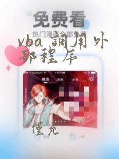 vba 调用外部程序
