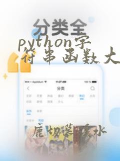 python字符串函数大全