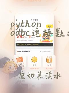 python odbc连接数据库