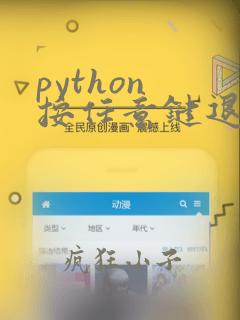 python 按任意键退出程序