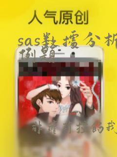 sas数据分析例题