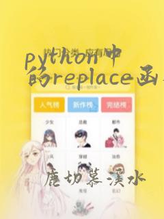 python中的replace函数