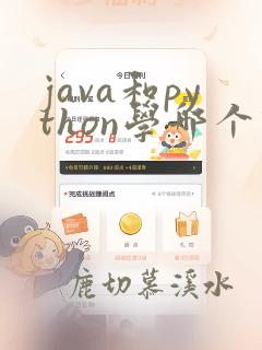 java和python学哪个比较好