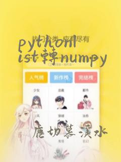 pythonlist转numpy