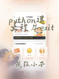 python退出程序exit