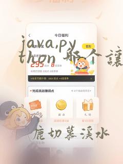 java,python 哪个让小白上手快