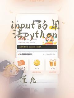 input的用法python