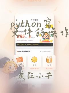 python写文件的操作