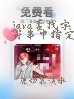 java查找字符串中指定字符