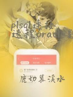 plsql连接远程oracle数据库