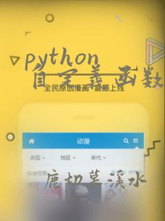 python 自定义函数