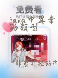 java中异常的类型
