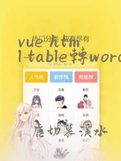 vue html table转word