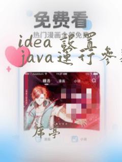 idea 设置java运行参数
