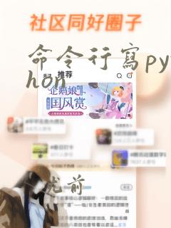 命令行写python