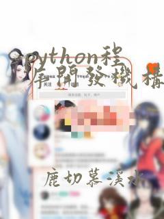 python程序开发机构