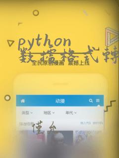 python 数据格式转化