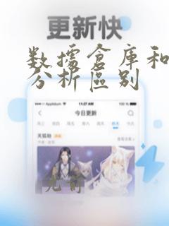 数据仓库和数据分析区别