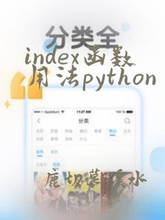 index函数用法python