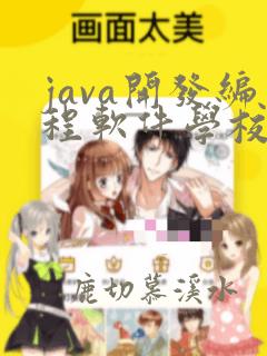 java开发编程软件学校