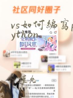 vs如何编写python