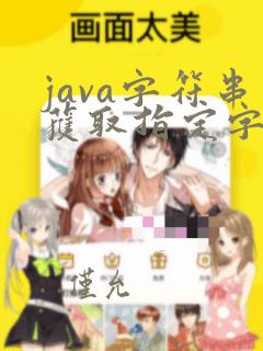java字符串获取指定字符