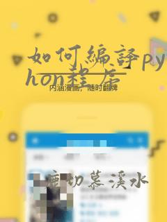 如何编译python程序