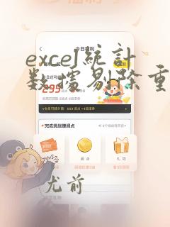 excel统计数据剔除重复