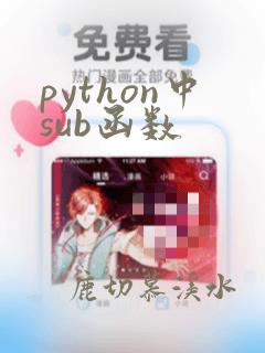 python中sub函数