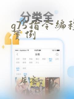 g75指令编程实例