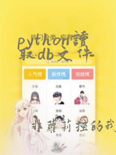 python读取db文件