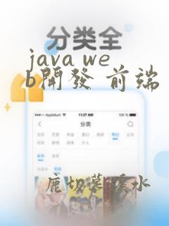 java web开发 前端