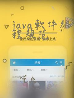 java软件编程规范