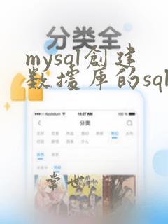 mysql创建数据库的sql语句