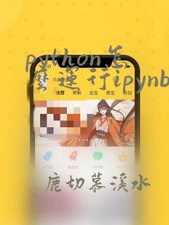 python怎么运行ipynb文件