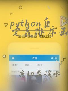 python自定义排序函数