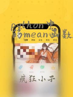 python中的mean函数