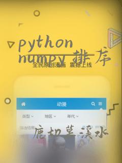 python numpy 排序