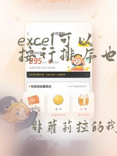 excel可以按行排序也可以按列排序