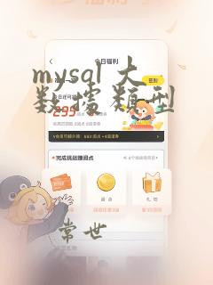 mysql 大数据类型