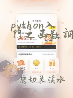 python入门之函数调用