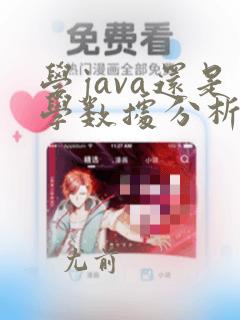 学java还是学数据分析