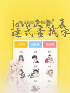 java正则表达式查找字符串的方法
