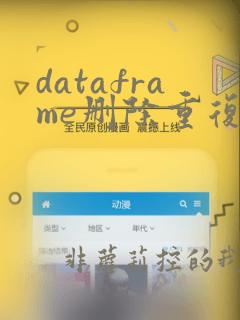 dataframe删除重复数据