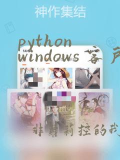python windows 客户端开发