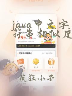 java中文字符串相似度算法