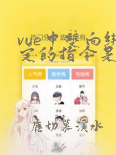 vue中双向绑定的指令是什么