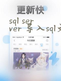 sql server 导入sql文件