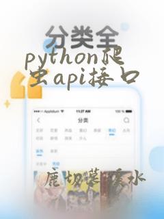 python爬虫api接口