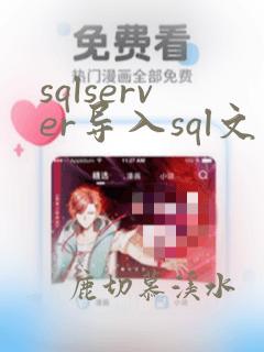 sqlserver导入sql文件